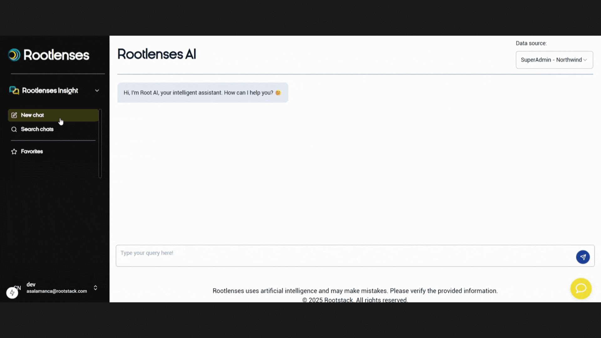asking questions to Rootlenses Insight
